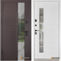 Входные двери с терморазрывом модель Ufo (цвет Ral 8019 + ТО/Белая) комплектация COTTAGE Входные двери с терморазрывом модель Ufo (цвет Ral 8019 + ТО/Белая) комплектация COTTAGE