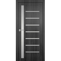 Двері Portalino PL-01 сонома темна скло Сатин Двері Portalino PL-01 сонома темна скло Сатин