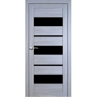 Двері Portalino PL-05 сонома сіра скло чорне