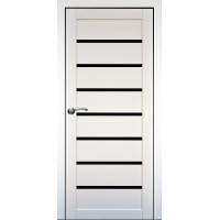 Двері Portalino PL-02 білісима біла скло чорне Двері Portalino PL-02 білісима біла скло чорне