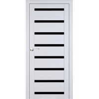 Двері Portalino PL-03 сонома біла скло чорне Двері Portalino PL-03 сонома біла скло чорне