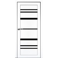 Двері Portalino PL-04 білісима біла скло чорне Двері Portalino PL-04 білісима біла скло чорне