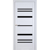 Двері Portalino PL-04 сонома біла скло чорне Двері Portalino PL-04 сонома біла скло чорне