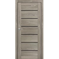 Двері Portalino PL-02 мессина натуральна скло чорне