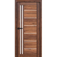 Двері Portalino PL-14 сонома марон скло Сатін
