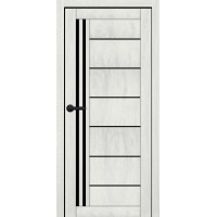 Двері Portalino PL-14 сонома платинум скло чорне